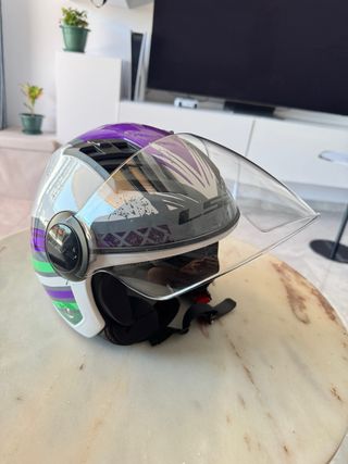 Casco moto L52 - Blanco/Morado