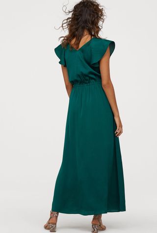 Vestido largo H&M verde - Talla L