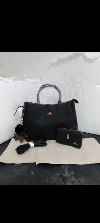 Borsa Coverdi nera + portafoglio