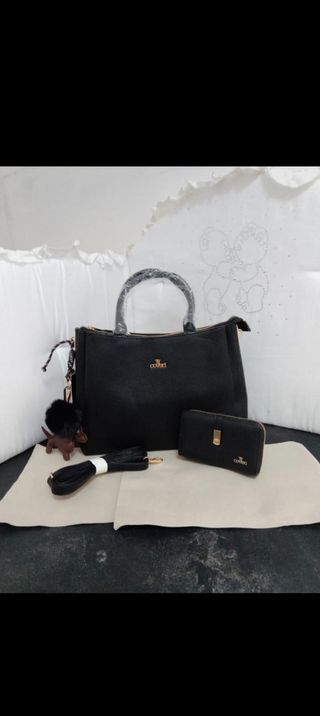 Borsa Coverdi nera + portafoglio