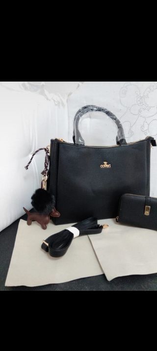 Borsa Coverdi nera + portafoglio