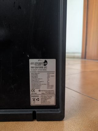 Batería litio Super B camper