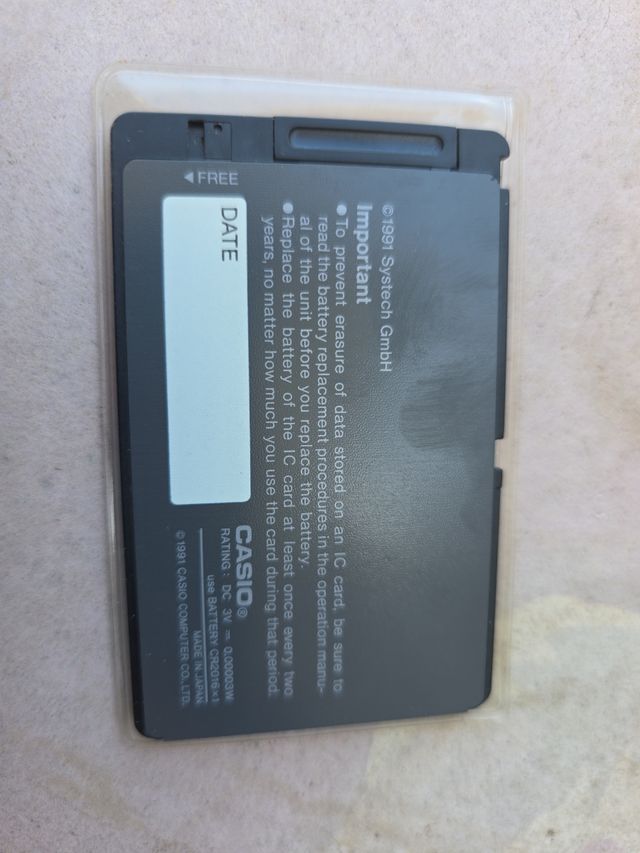 Tarjeta Casio ES-670 contabilidad