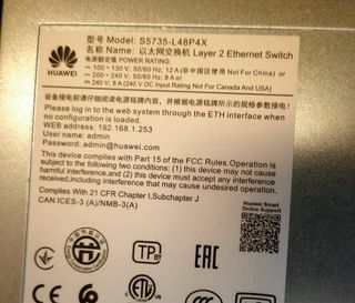 Switch Huawei S5735-L48P4X 48 puertos PoE+