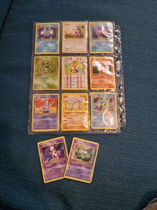 20 cartas Pokémon 1ª Generacion