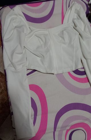 Blusa blanca manga larga