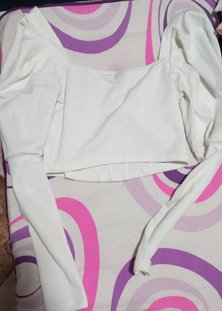 Blusa blanca manga larga