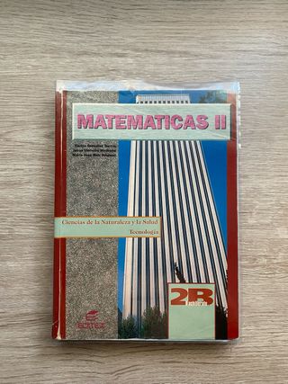 Libro Matemáticas 2º Bachillerato Editex