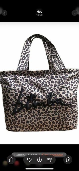 Bolso tote estampado leopardo