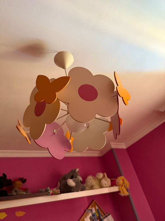 Lámpara infantil flores