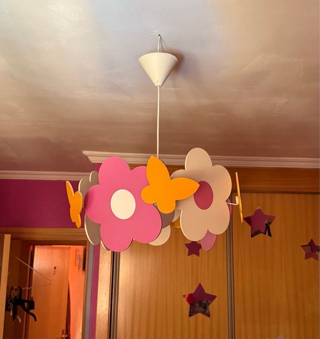 Lámpara infantil flores