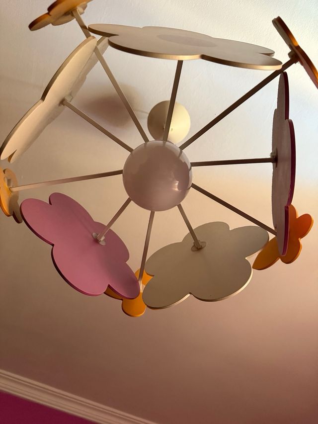 Lámpara infantil flores