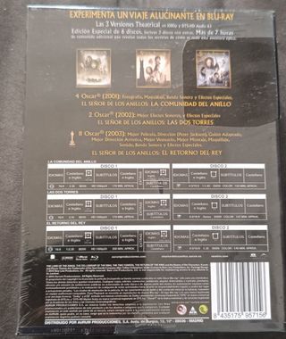 Blu-ray El Señor de los Anillos Trilogía 
