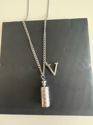 Collar acero plata