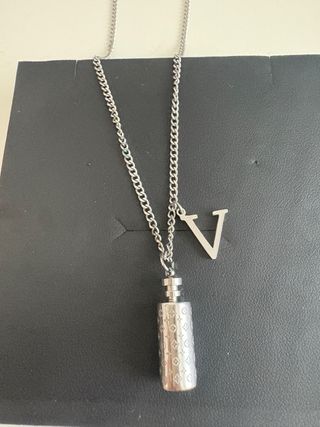 Collar acero plata