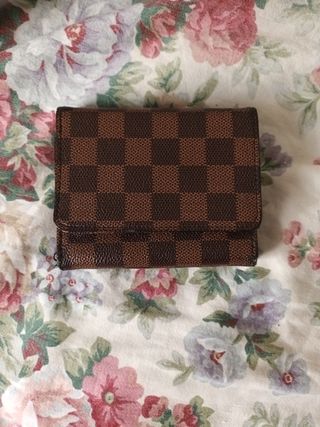 Portafoglio marrone Damier