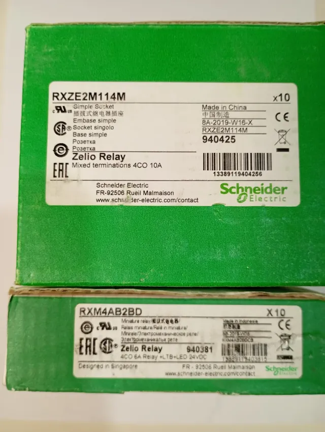 10 Relés RXZE2M114M Schneider