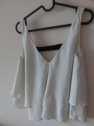 Blusa blanca - Top de gasa