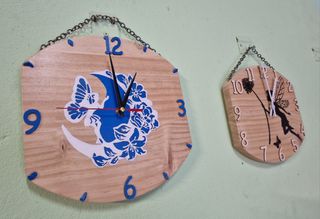 2 Relojes Pared Madera Decorativos