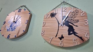 2 Relojes Pared Madera Decorativos