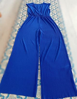 Mono azul plisado