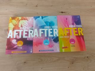 3 Libros de after, (el tercero en catalán).