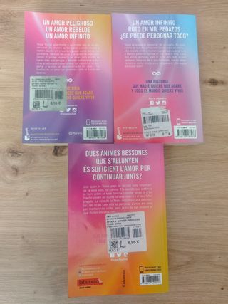 3 Libros de after, (el tercero en catalán).