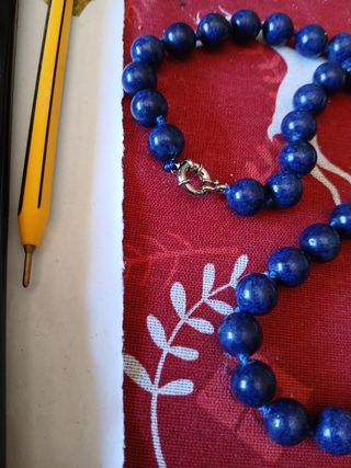 Collana lapislazzuli pendente a goccia