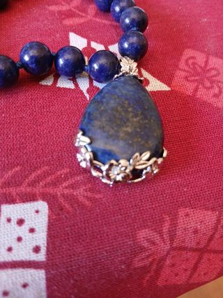 Collana lapislazzuli pendente a goccia