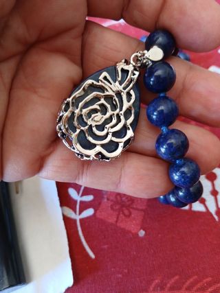 Collana lapislazzuli pendente a goccia