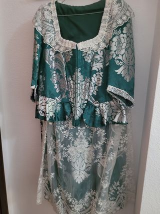 Traje Fallera Verde Plata