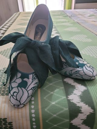 Traje Fallera Verde Plata