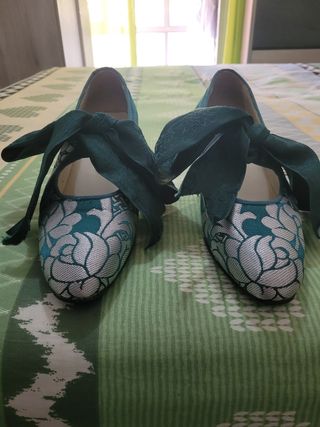 Traje Fallera Verde Plata