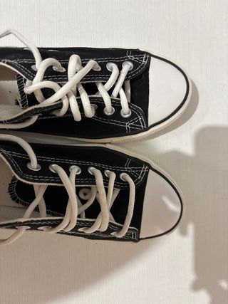 Zapatillas de tela negras talla 36.