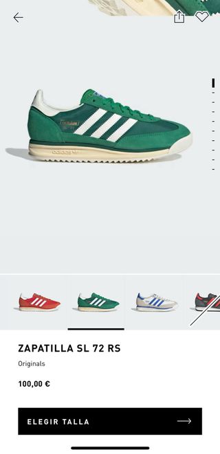Adidas SL 72 - Zapatillas verdes 42,5