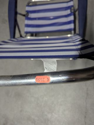 Silla playa plegable azul
