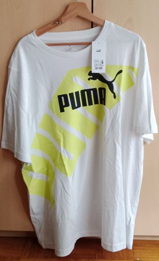 Camiseta Puma XXL - Blanca/Amarilla sin estrenar.