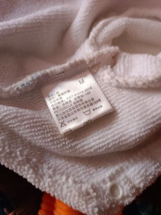 Albornoz perrito blanco talla m