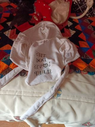 Albornoz perrito blanco talla m