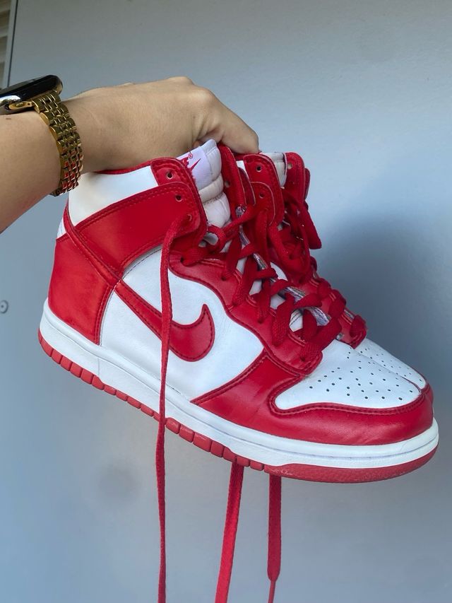 Nike Dunk High - rojas y blancas