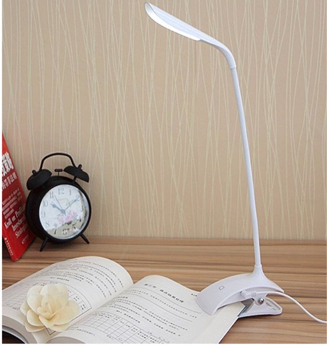 Lampada LED con morsetto bianco