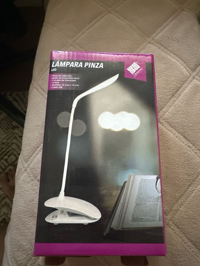 Lampada LED con morsetto bianco