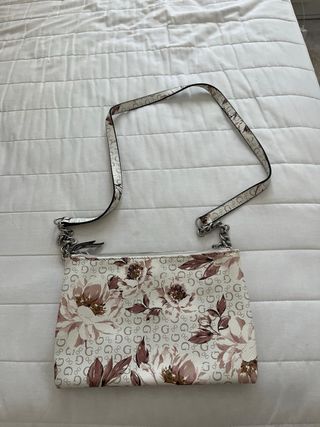 Bolso bandolera Guess - Blanco y marrón