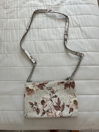 Bolso bandolera Guess - Blanco y marrón
