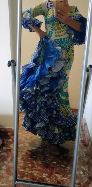 Traje Flamenca Olivares M multicolor