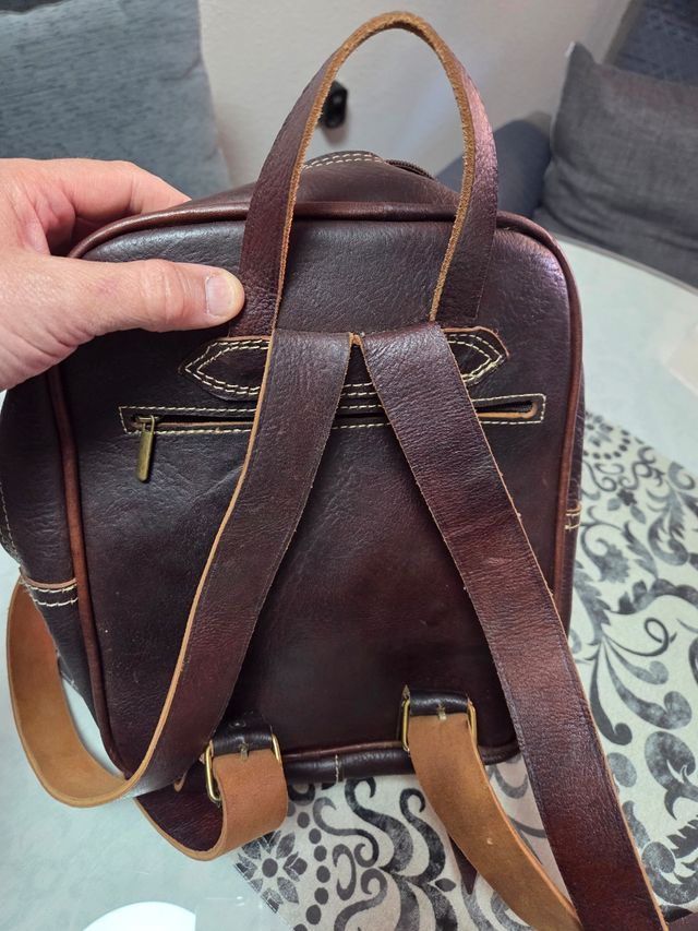 Mochila Marrón cuero