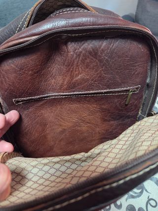 Mochila Marrón cuero 