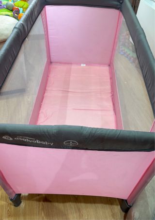 Cuna de viaje AsalvoBaby rosa