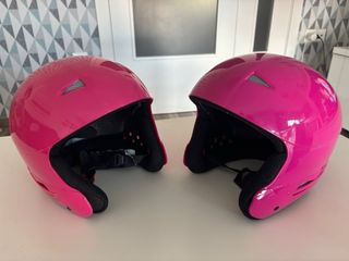2 Cascos Esquí Niña Rosa