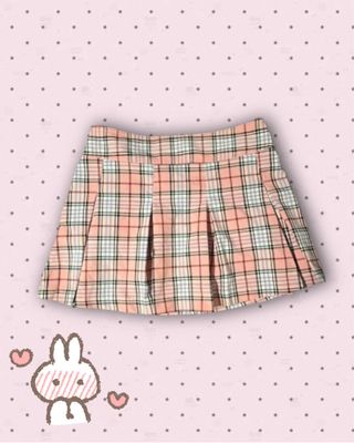 Falda cuadros rosa kawaii